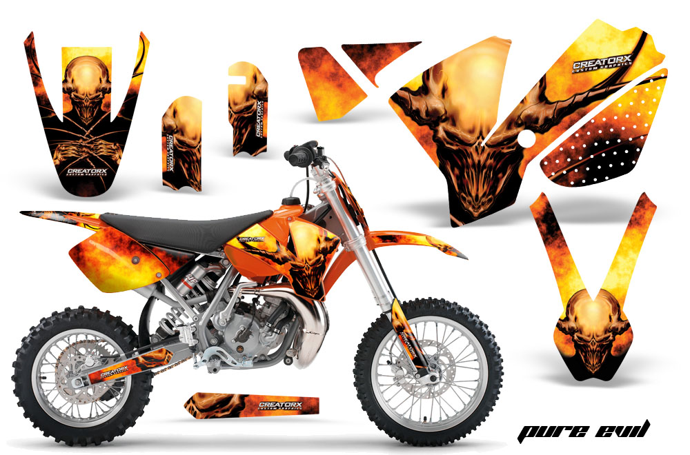 KTM SX65 02-08 Graphics Kit Pure Evil NPs OB